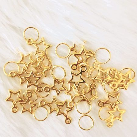 Dijes para trenzas dorados